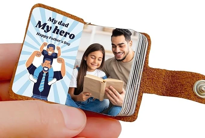 photobook showing my dad my hero with dad daughter image