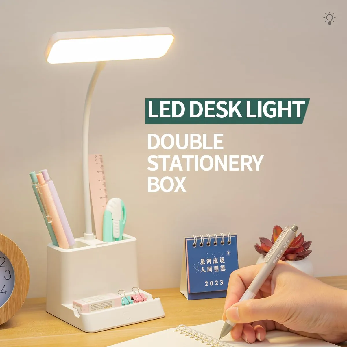 Rechargeable Stable Desk Lamp with Mobile Holder